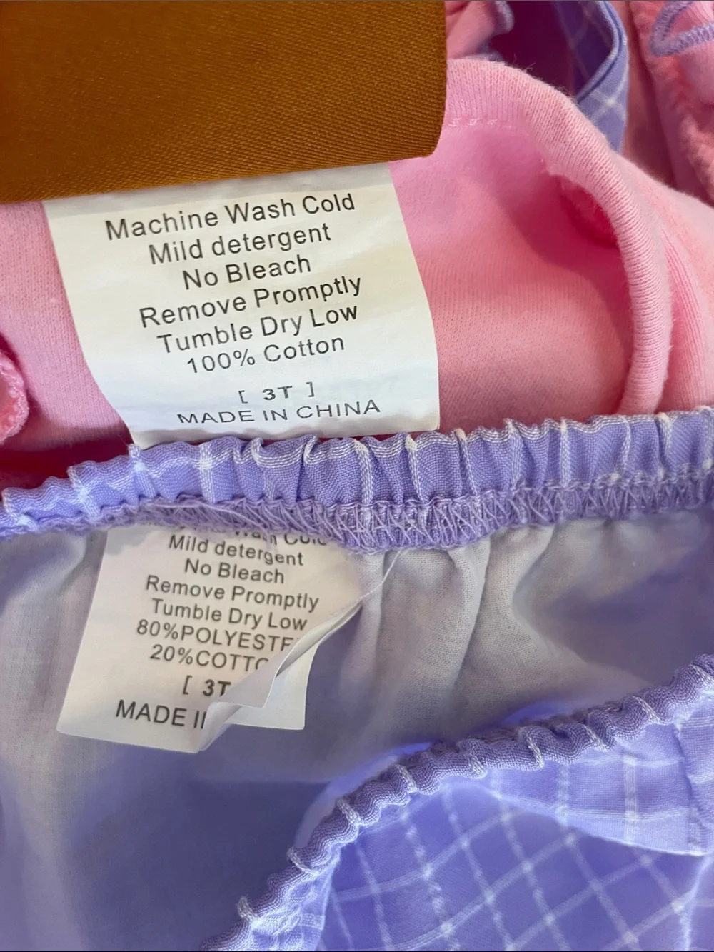 Pink and Lavender Set - Girls' Two-Piece Outfit Sibling Matching